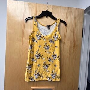 ☀️3/$10☀️ Rue21 Yellow Floral Tank Top large